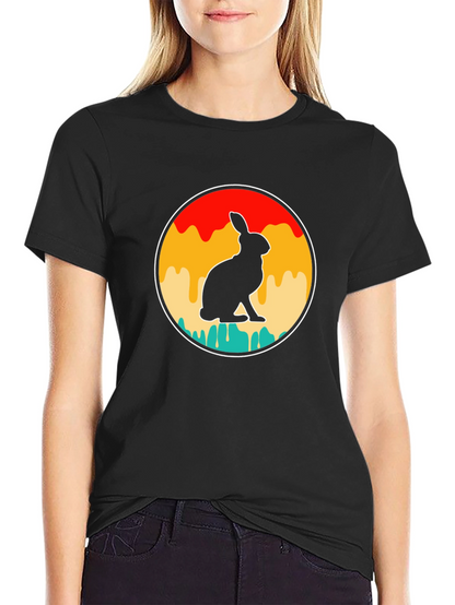 Retro Rabbit Graphic T-Shirt