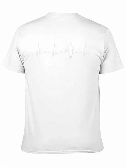 Firefighter Heartbeat Black T-Shirt
