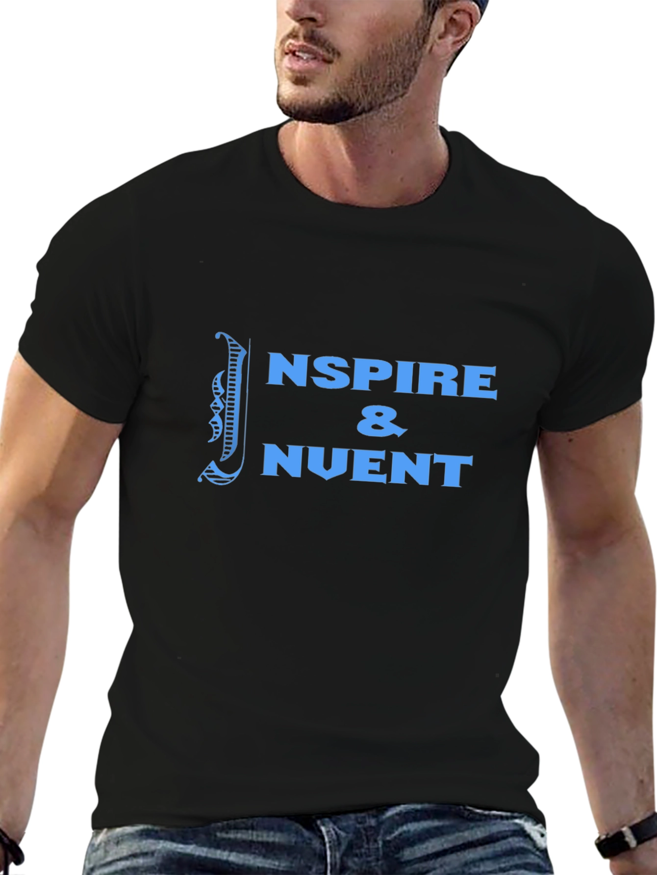 Inspire & Invent Black Graphic Tee