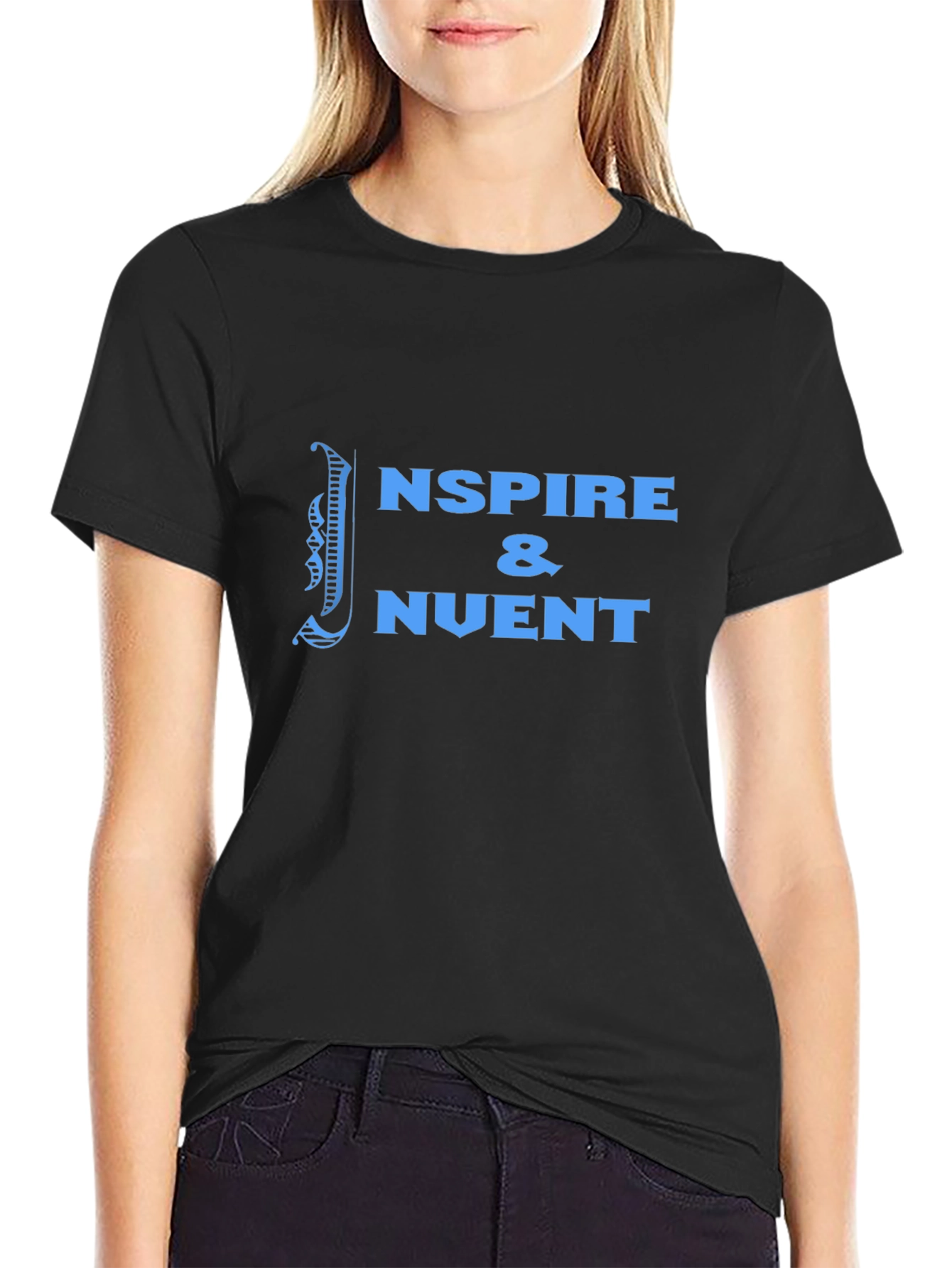 Inspire & Invent Black Graphic Tee