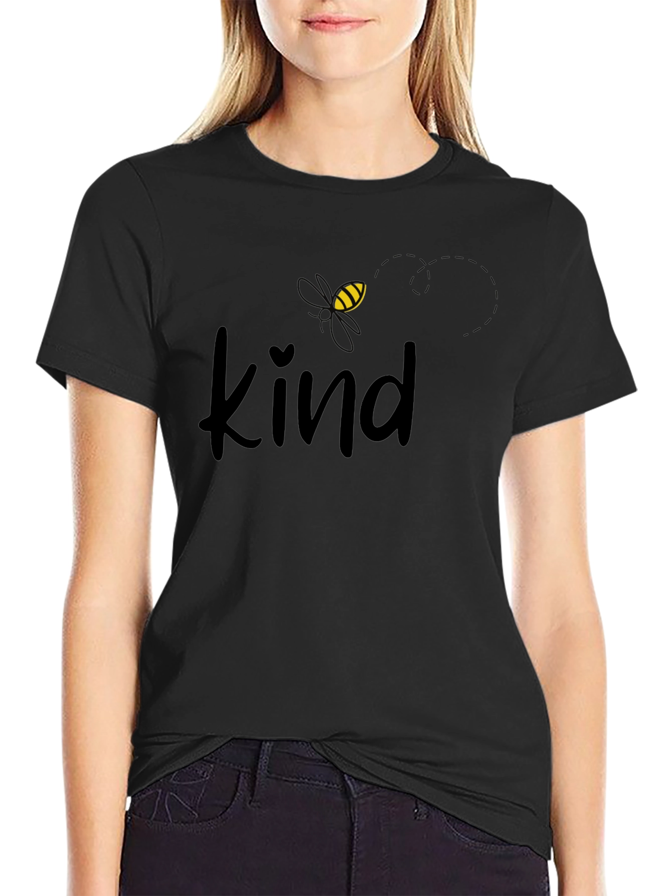 Bee Kind Graphic Print Crewneck Tee