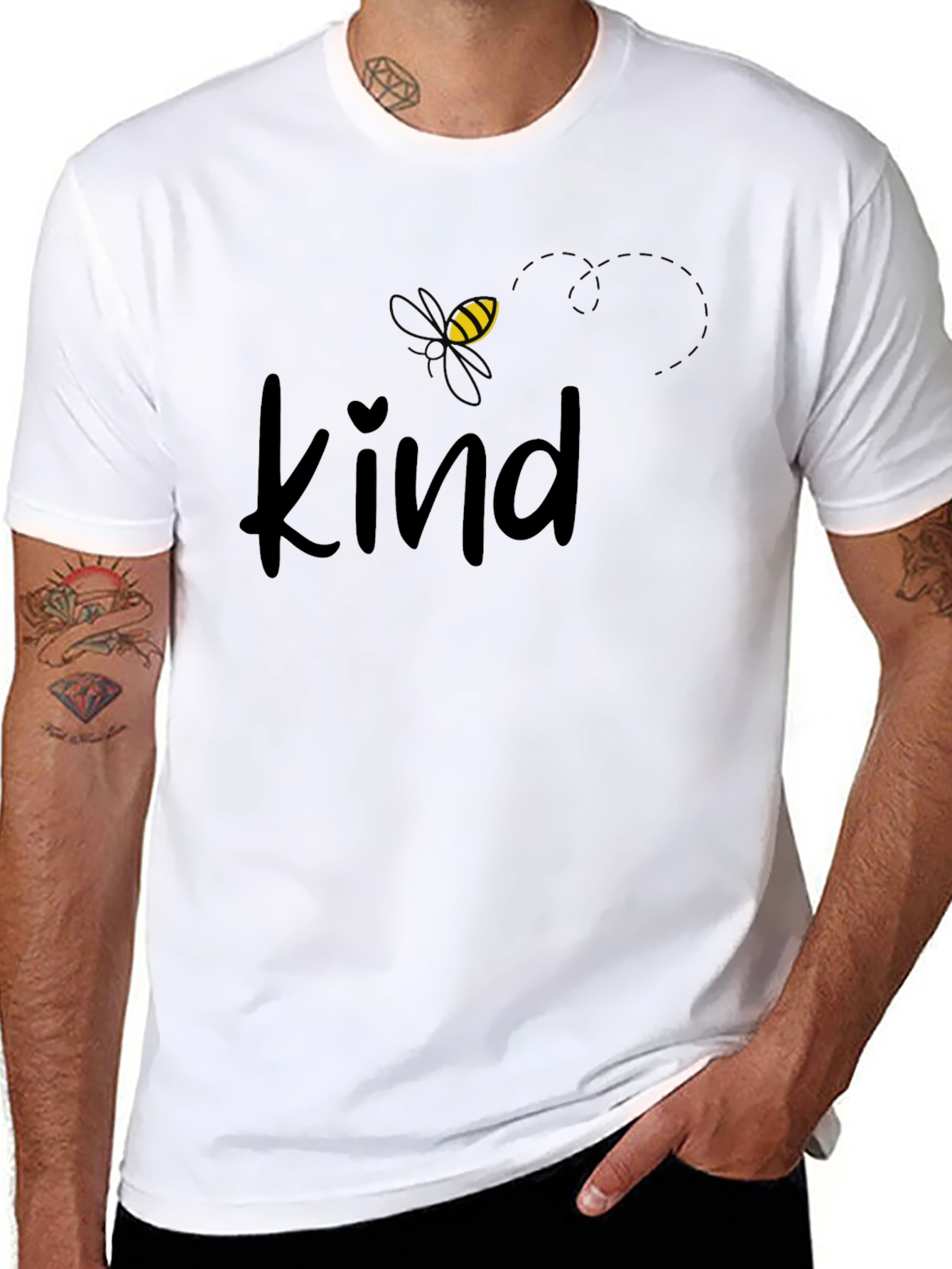 Bee Kind Graphic Print Crewneck Tee