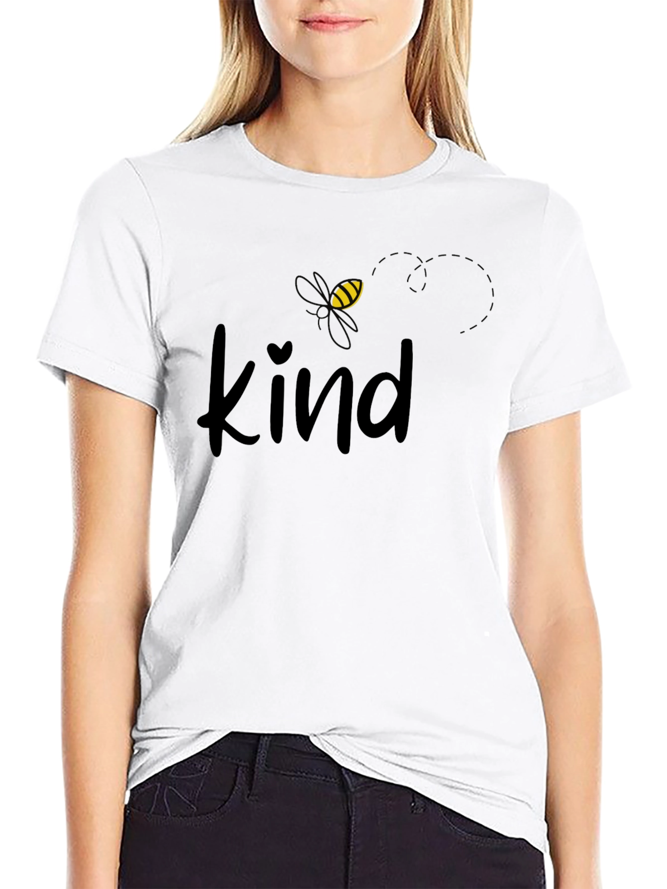 Bee Kind Graphic Print Crewneck Tee