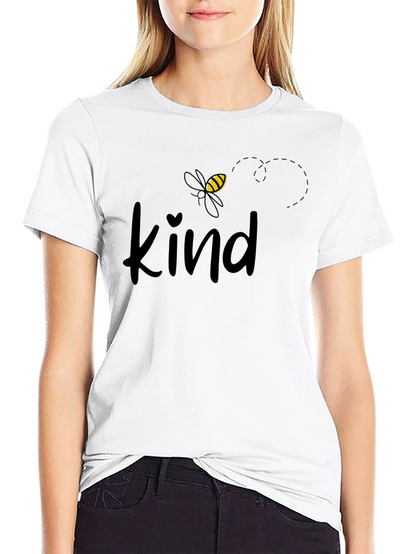 Bee Kind Graphic Print Crewneck Tee