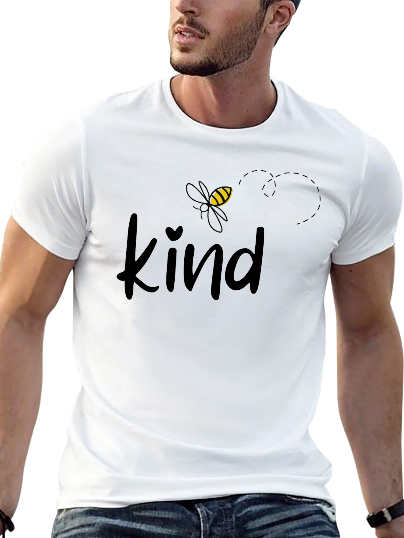 Bee Kind Graphic Print Crewneck Tee