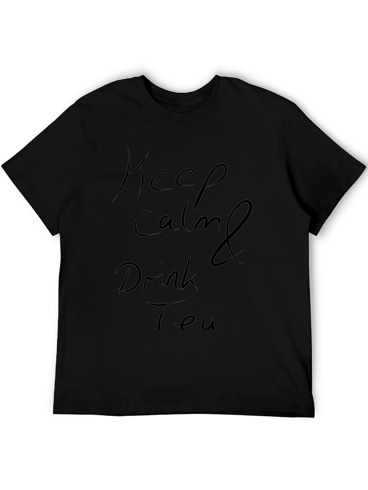 Keep Calm and Drink Tea Black T-Shirt