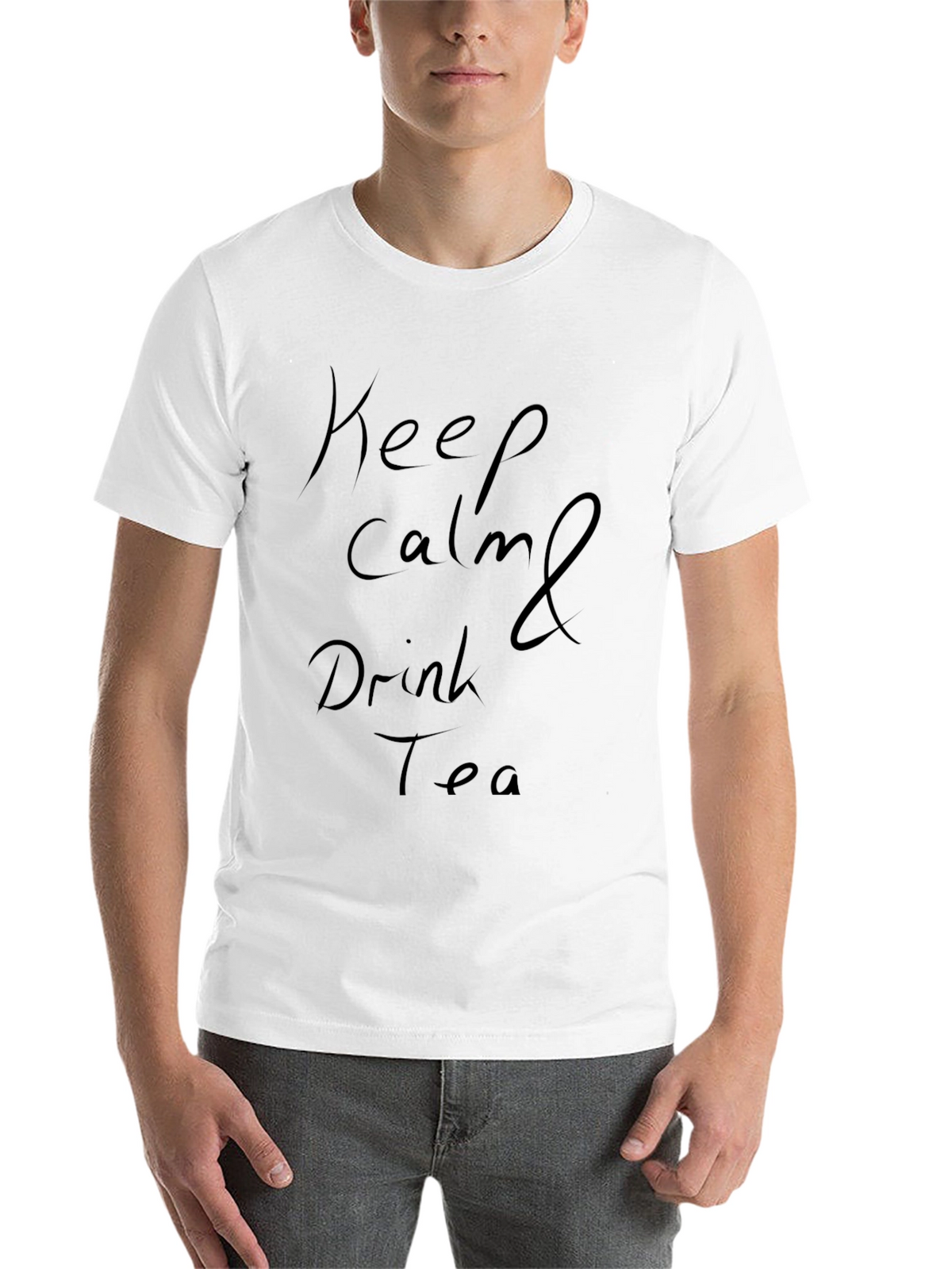 Keep Calm and Drink Tea Black T-Shirt