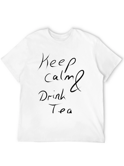 Keep Calm and Drink Tea Black T-Shirt