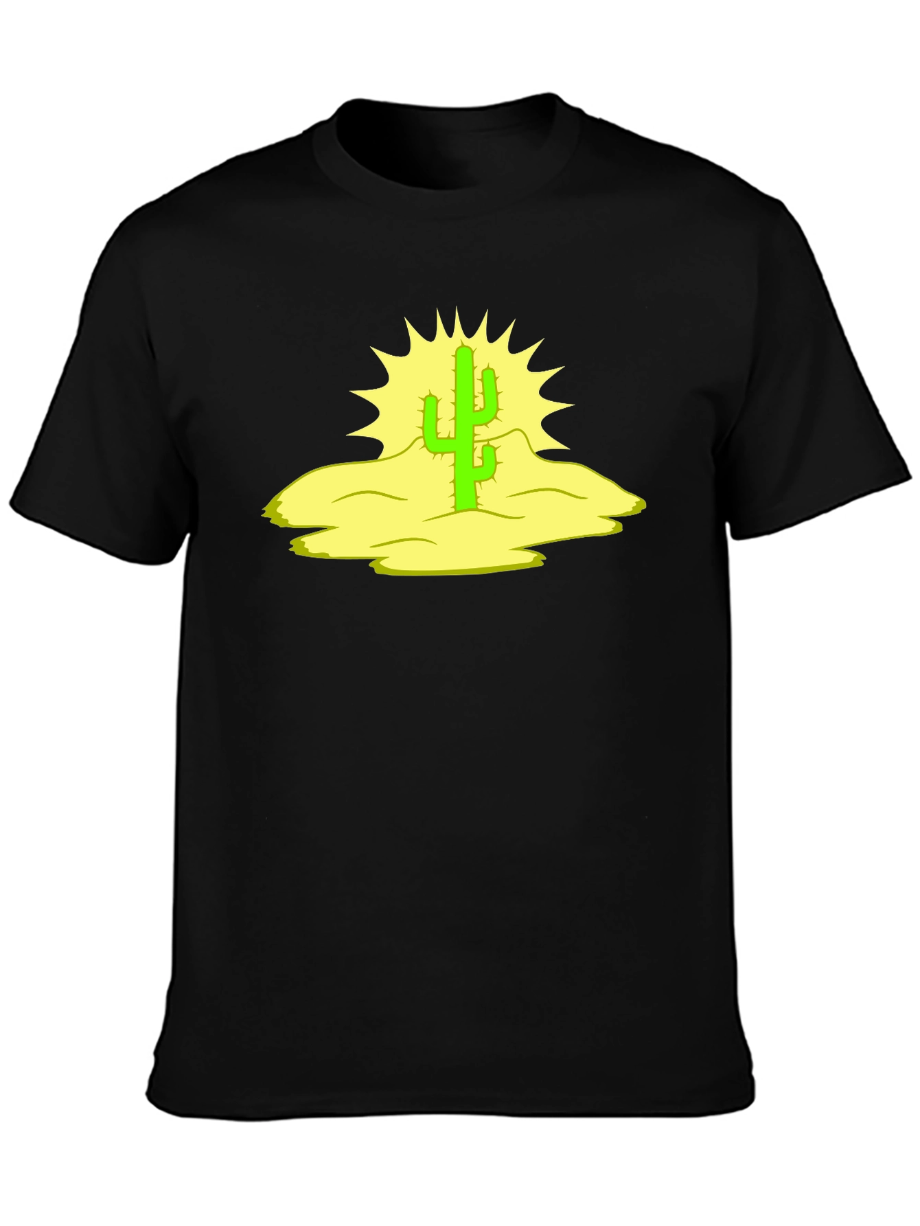 Cactus Graphic Black Tee - Desert Vibes
