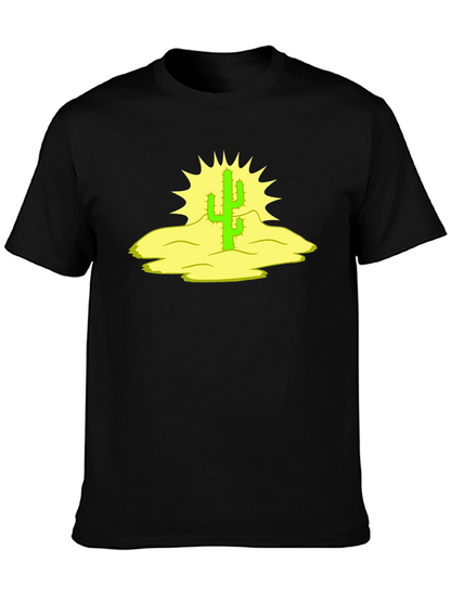 Cactus Graphic Black Tee - Desert Vibes