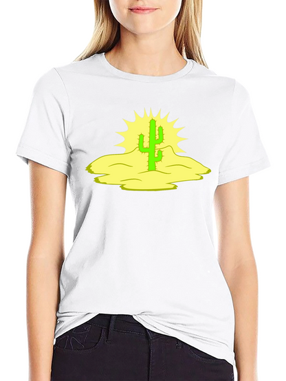 Cactus Graphic Black Tee - Desert Vibes