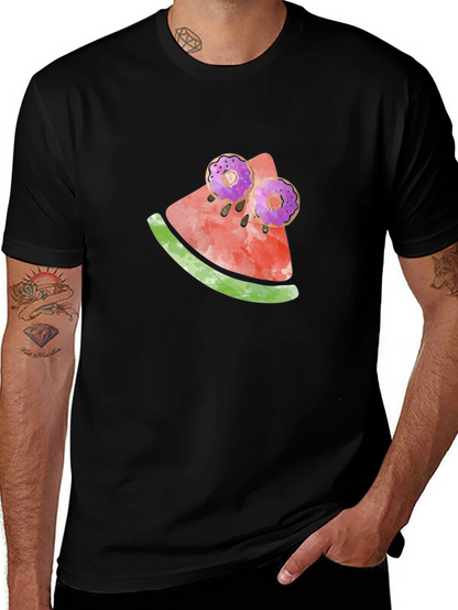 Whimsical Watermelon Doughnut Tee