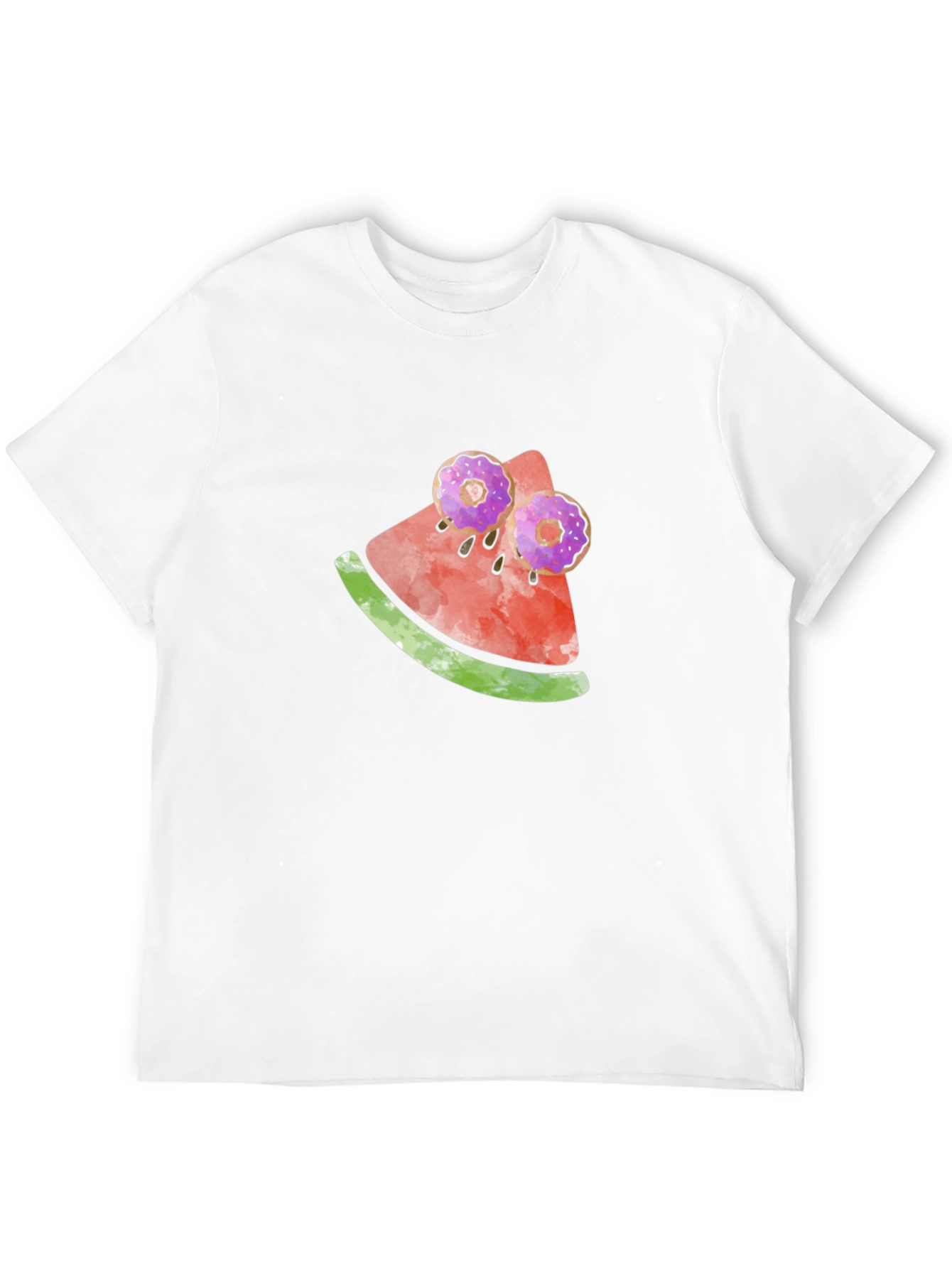 Whimsical Watermelon Doughnut Tee
