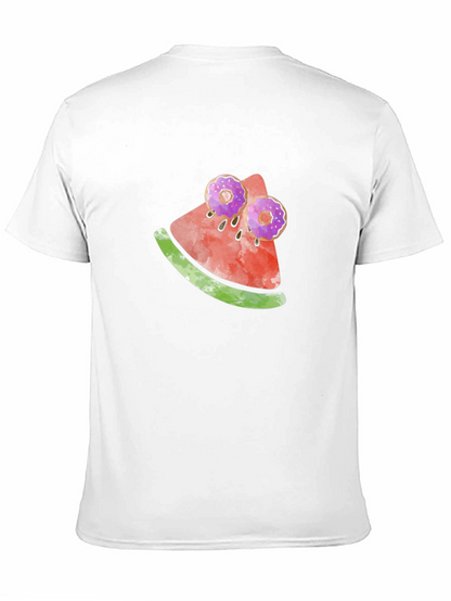 Whimsical Watermelon Doughnut Tee
