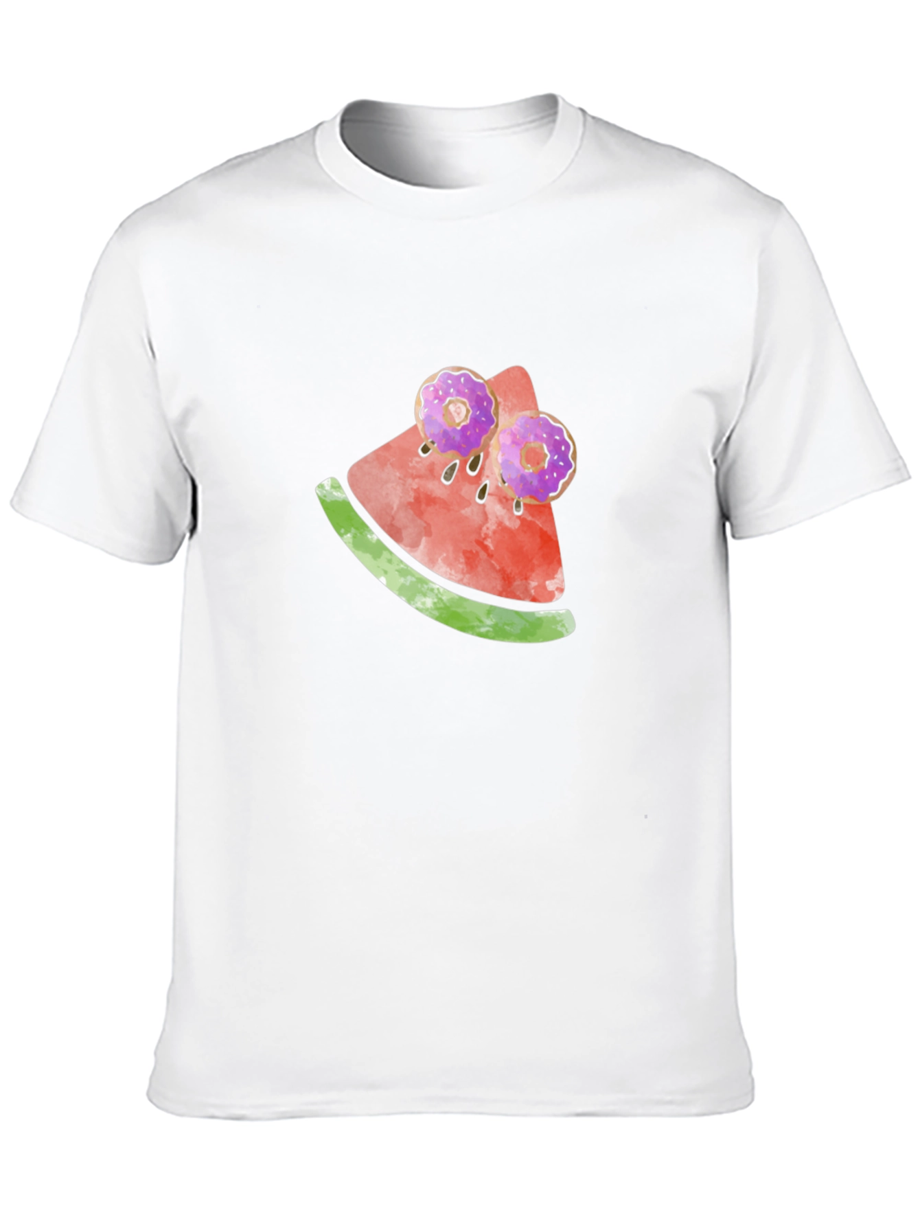 Whimsical Watermelon Doughnut Tee