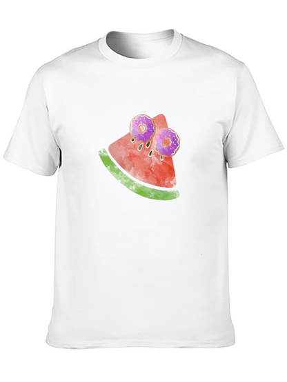 Whimsical Watermelon Doughnut Tee