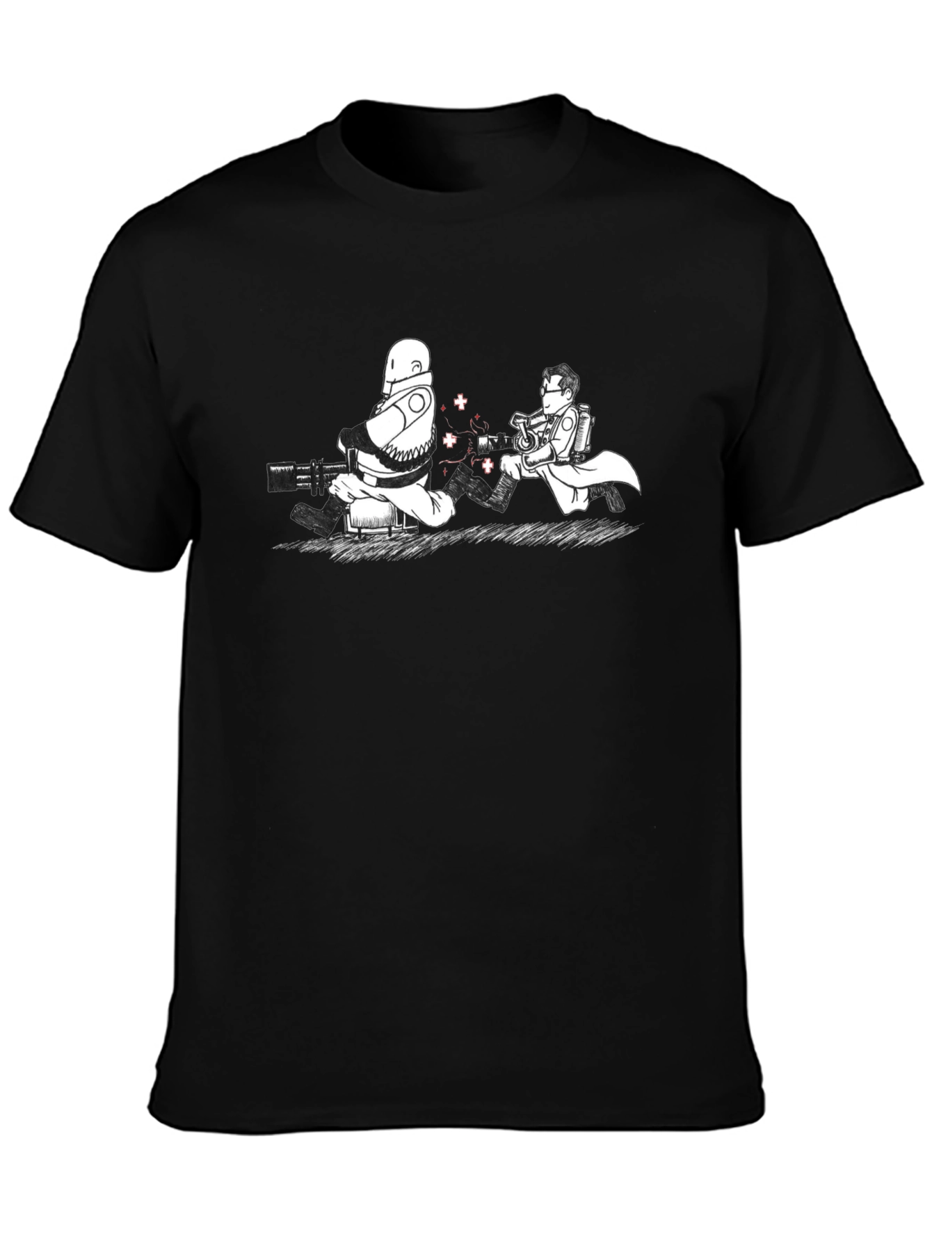 Scientist and Soldier Black T-Shirt