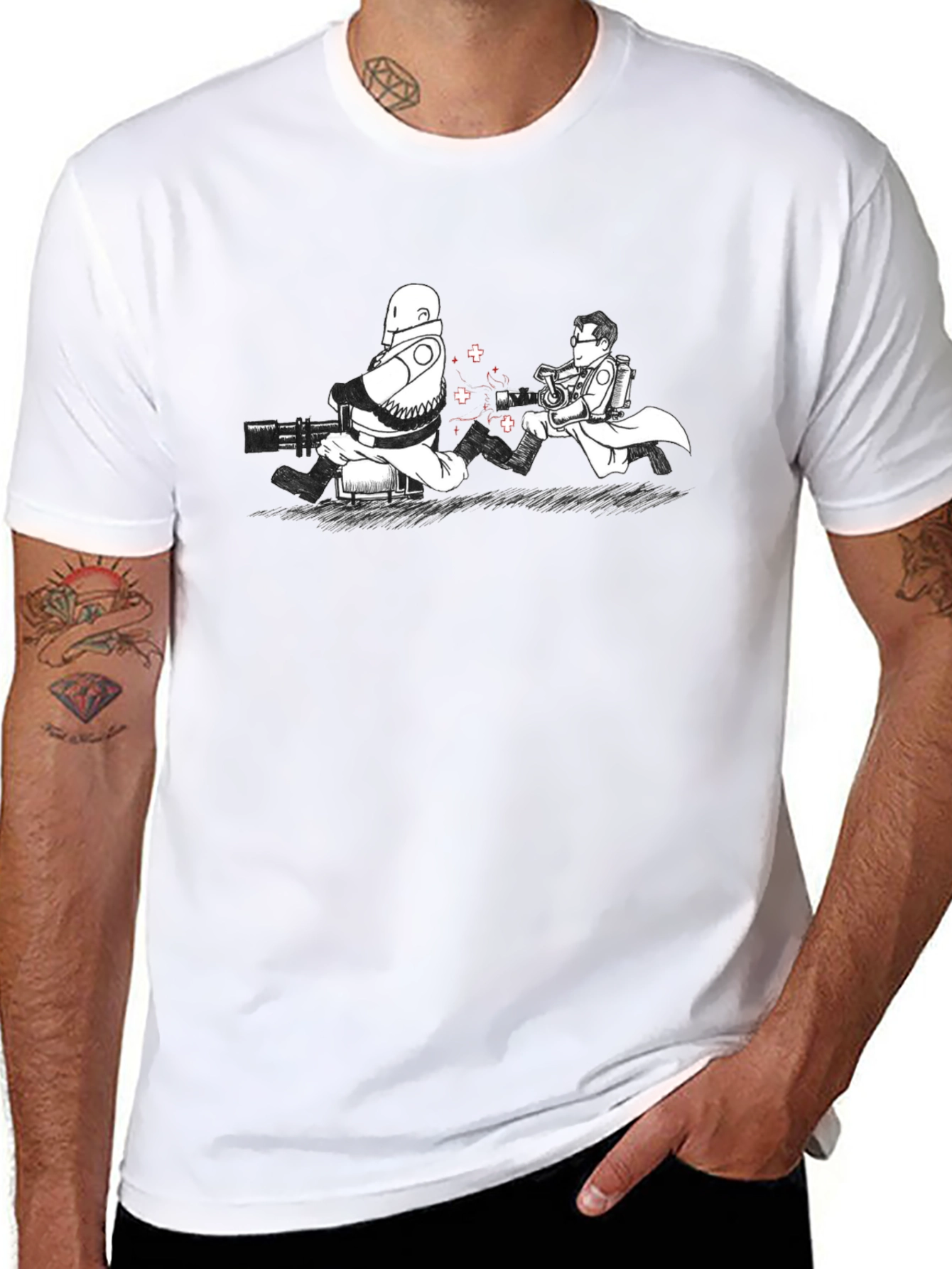 Scientist and Soldier Black T-Shirt