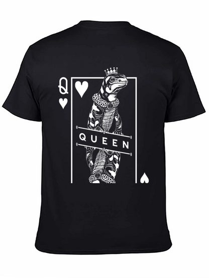 Queen Lizard T-Shirt - Reptile Card Graphic Tee