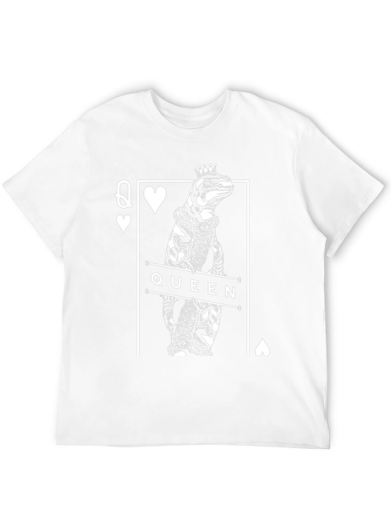 Queen Lizard T-Shirt - Reptile Card Graphic Tee
