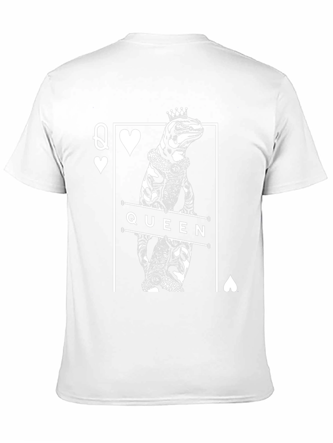 Queen Lizard T-Shirt - Reptile Card Graphic Tee