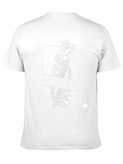 Queen Lizard T-Shirt - Reptile Card Graphic Tee