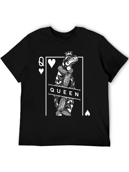 Queen Lizard T-Shirt - Reptile Card Graphic Tee
