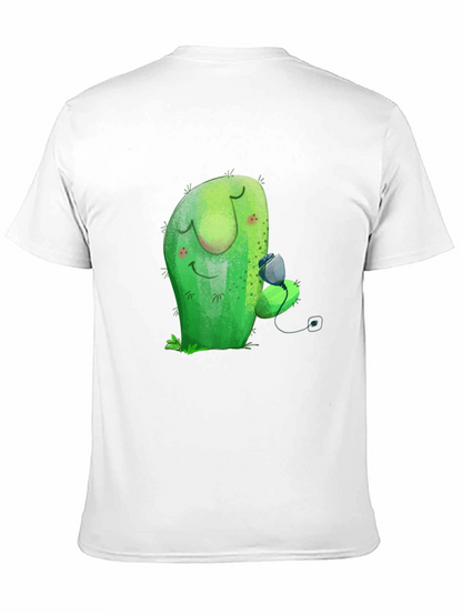 Cute Cactus Hugging Fruit Graphic Tee