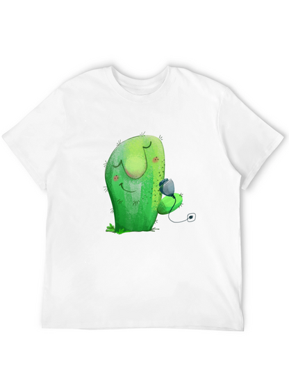 Cute Cactus Hugging Fruit Graphic Tee