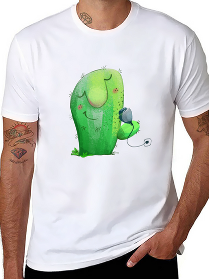 Cute Cactus Hugging Fruit Graphic Tee