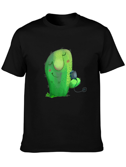Cute Cactus Hugging Fruit Graphic Tee