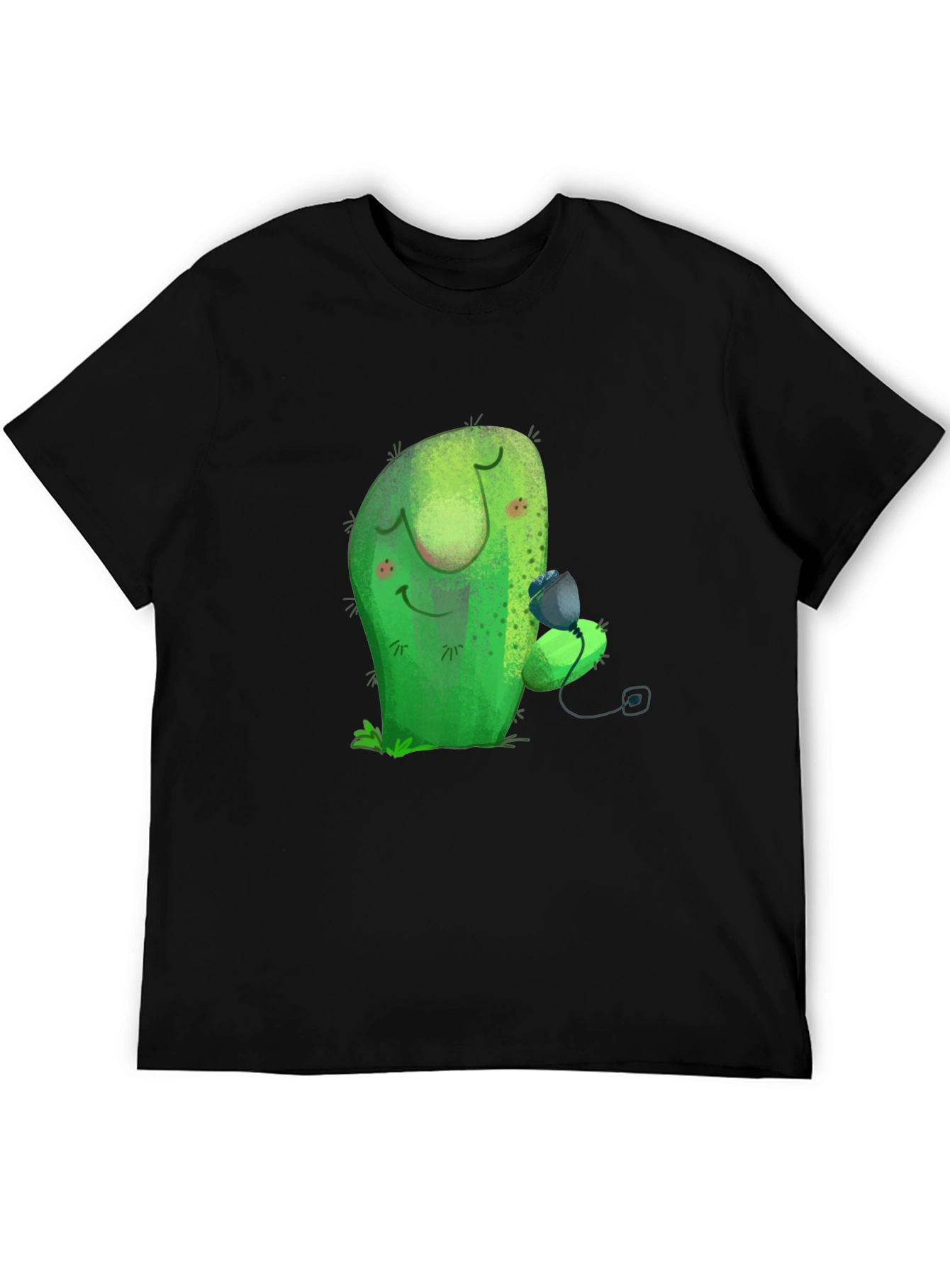 Cute Cactus Hugging Fruit Graphic Tee