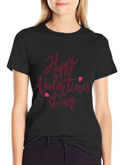 Happy Valentines Day T-Shirt - Black