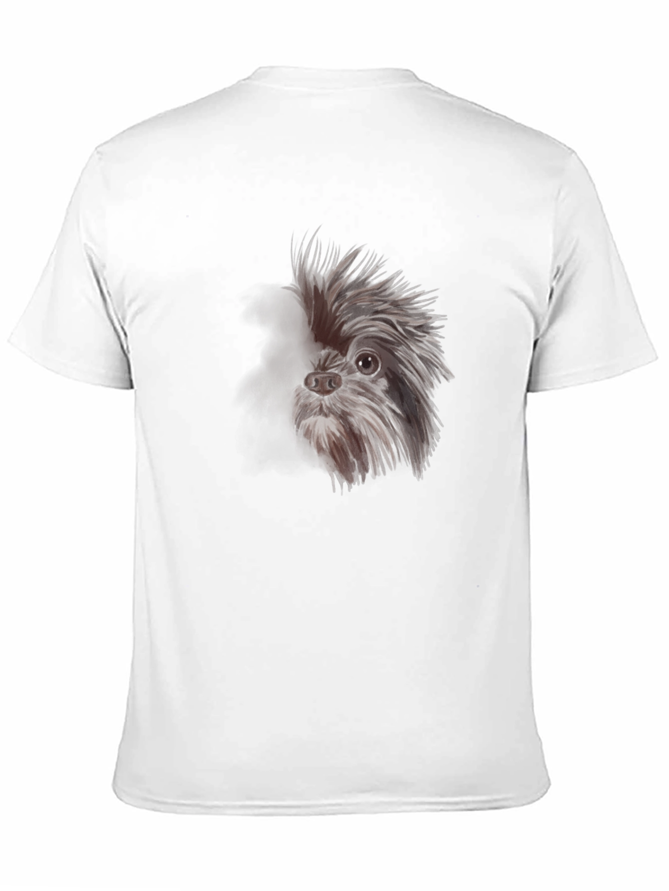 Dog Graphic Tee - Black Cotton T-Shirt