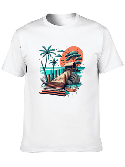Tropical Paradise Graphic Tee - Black