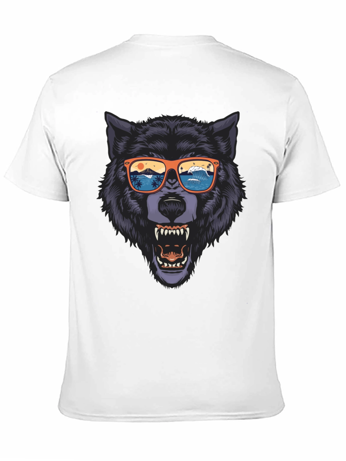 Wolf Graphic Tee - Beach Vibes