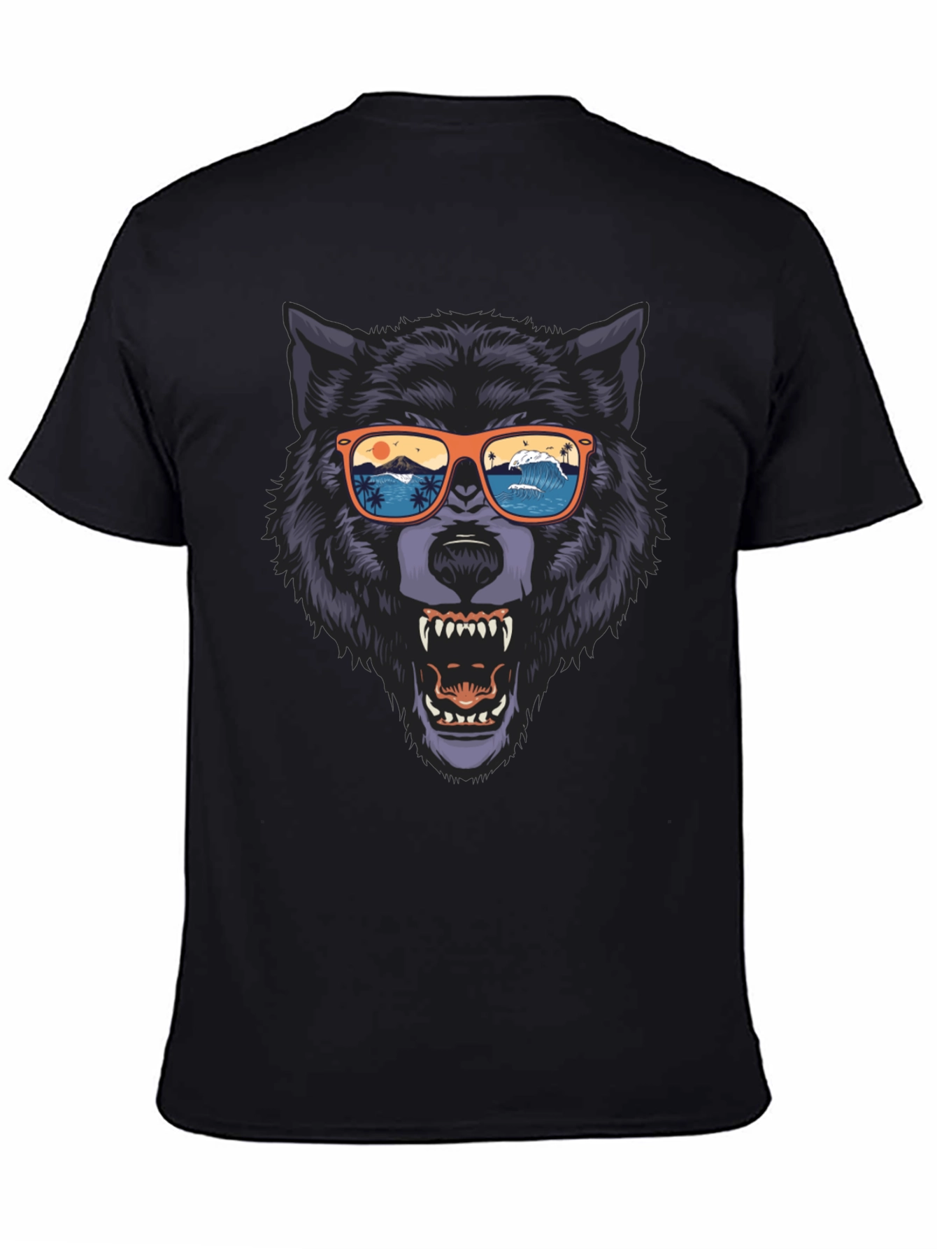 Wolf Graphic Tee - Beach Vibes