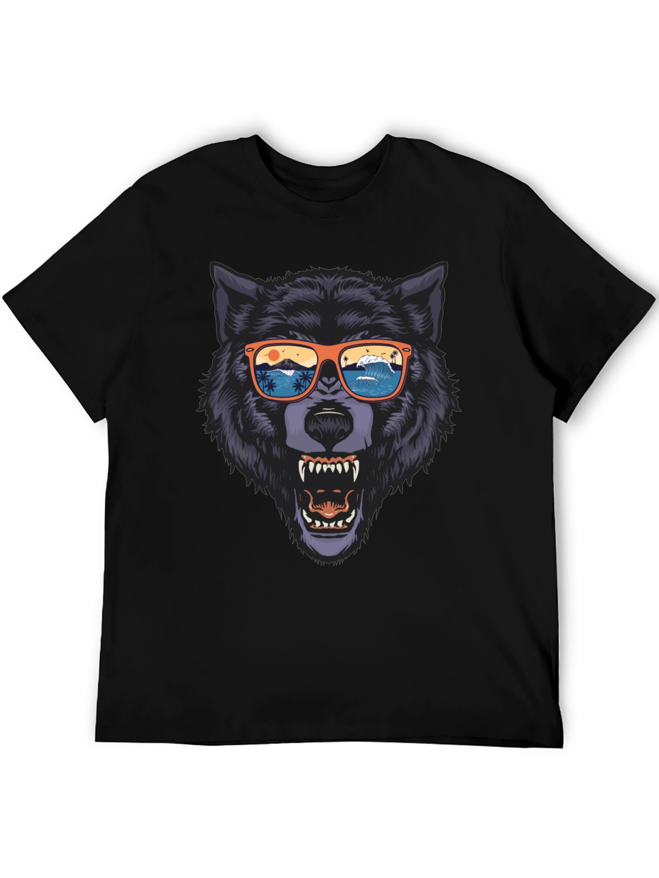 Wolf Graphic Tee - Beach Vibes