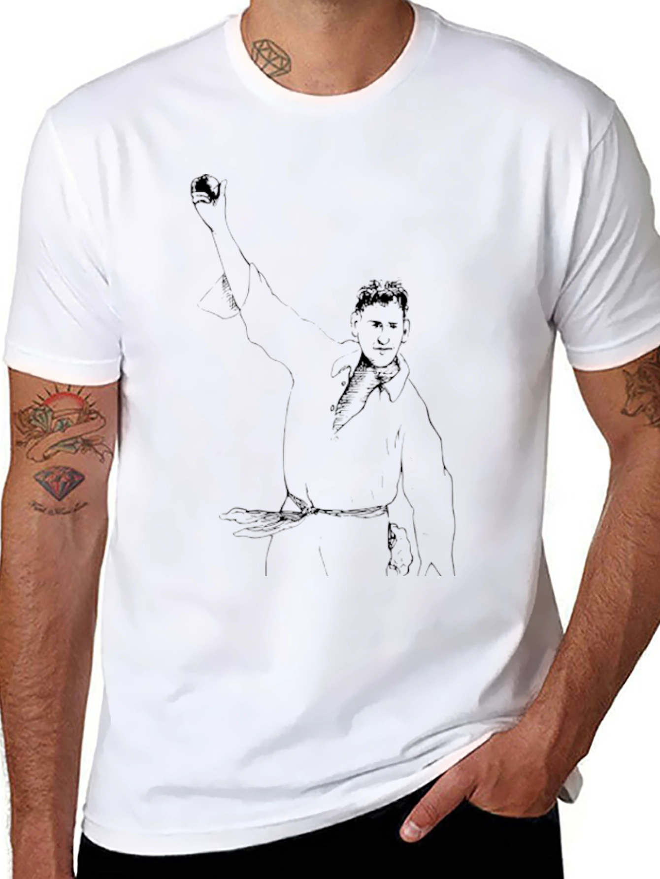 Black T-Shirt with Unique Graphic