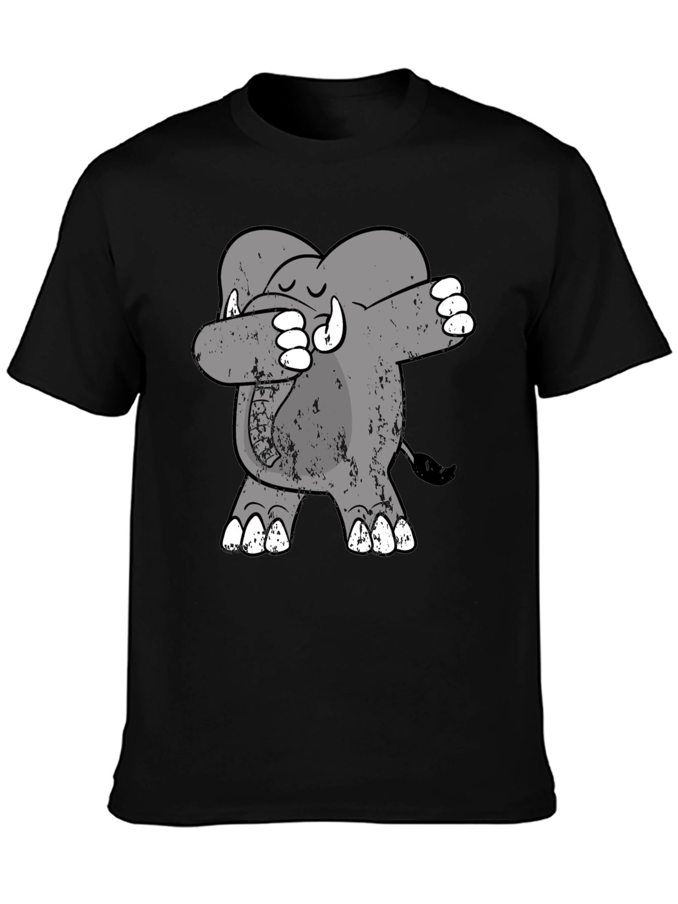 Dabbing Elephant Tee - Trendy Graphic Print