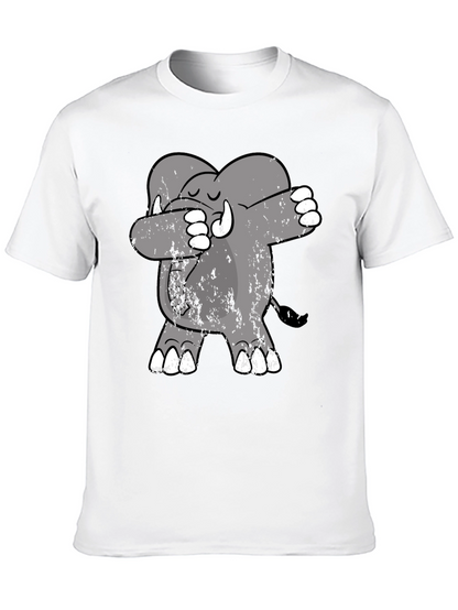 Dabbing Elephant Tee - Trendy Graphic Print