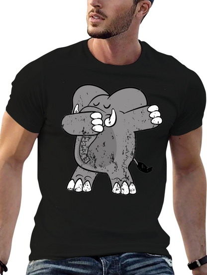 Dabbing Elephant Tee - Trendy Graphic Print