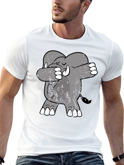 Dabbing Elephant Tee - Trendy Graphic Print