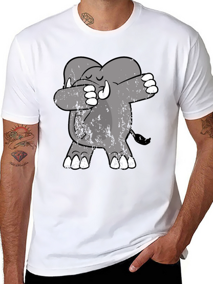 Dabbing Elephant Tee - Trendy Graphic Print