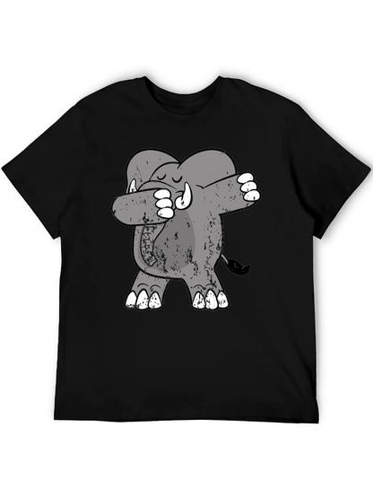 Dabbing Elephant Tee - Trendy Graphic Print