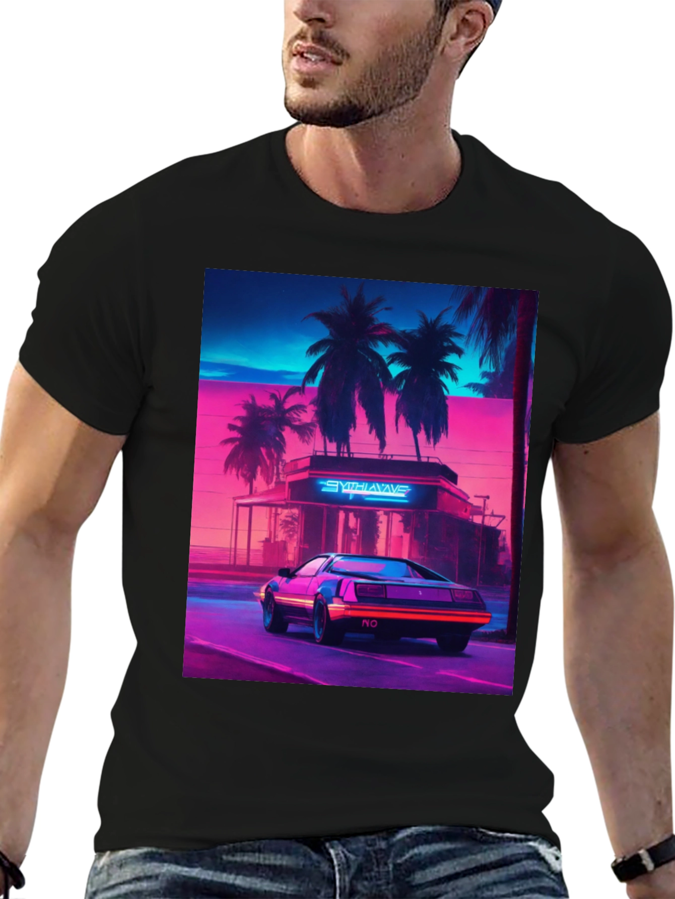 Synthwave Retro Car Graphic Tee