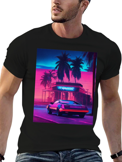 Synthwave Retro Car Graphic Tee