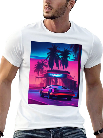 Synthwave Retro Car Graphic Tee