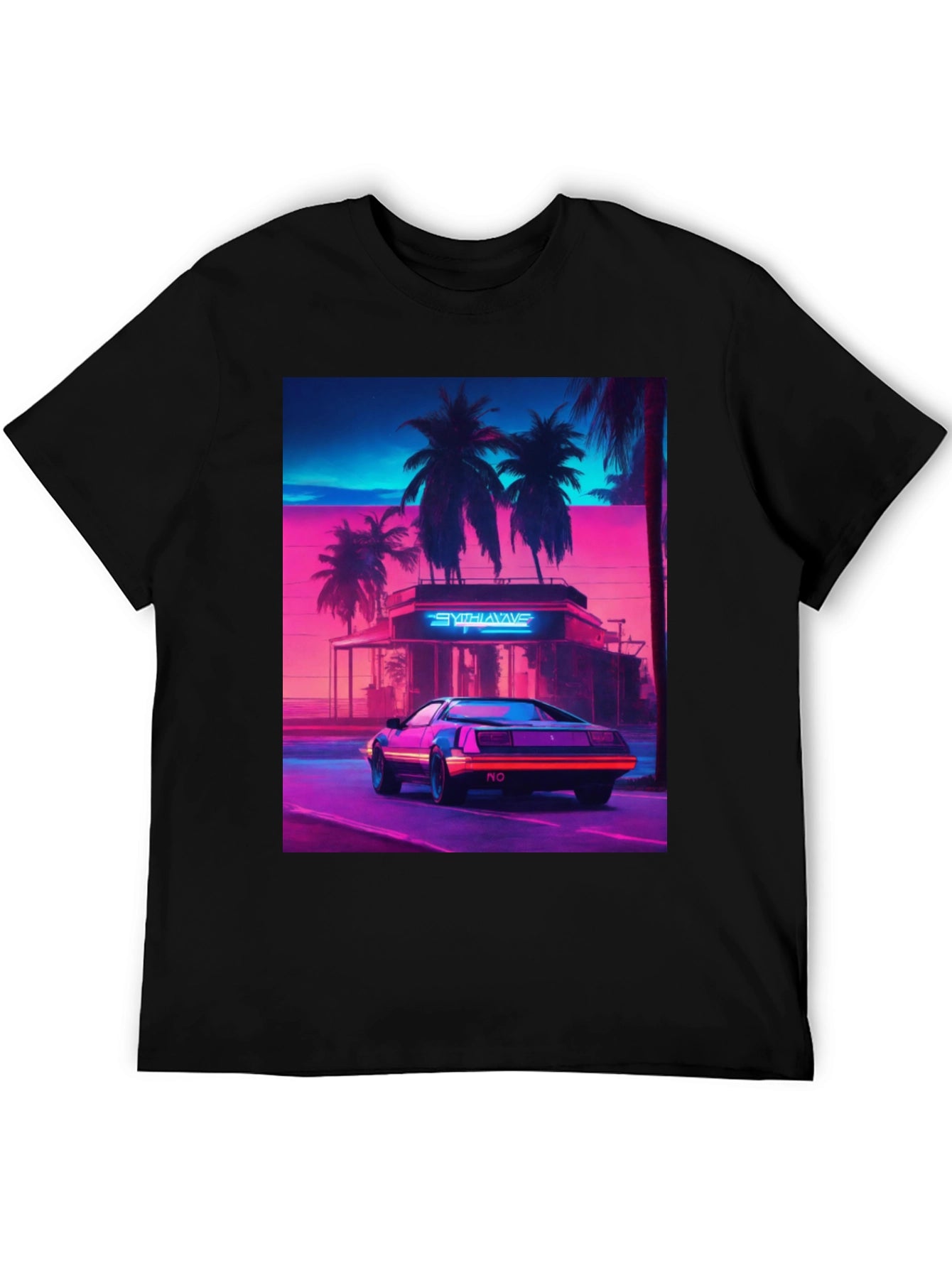 Synthwave Retro Car Graphic Tee