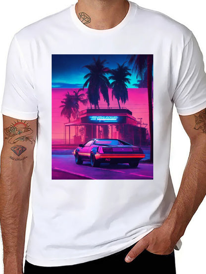 Synthwave Retro Car Graphic Tee